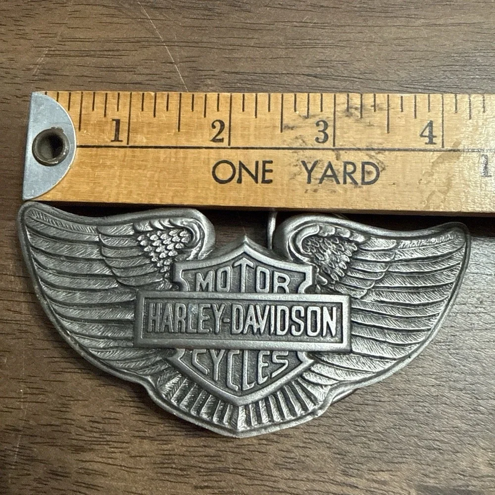Vintage Harley Davidson Motorcycle Wings Shield Belt buckle